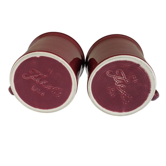 Set of 2 Fiesta Fiestaware Cinnabar HLC Homer Laughlin Ring Mugs EUC - Picture 4 of 4